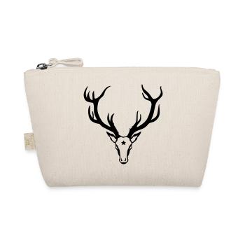 Hirsch Geweih Stern Stag Night Deer 1c - Bio-Täschchen - Natur - Vorne