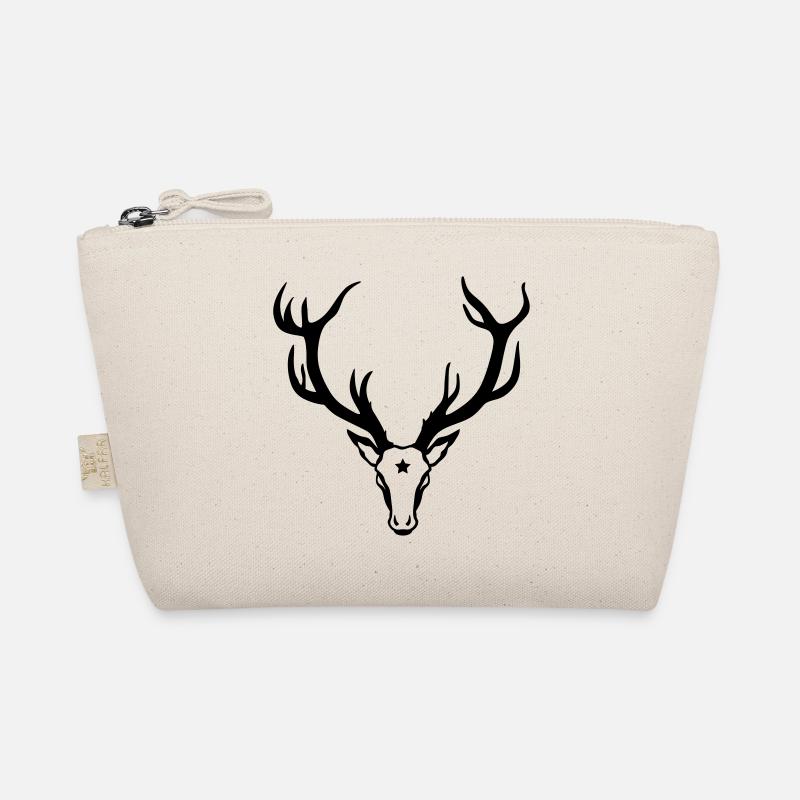 Hirsch Geweih Stern Stag Night Deer 1c Bio-Täschchen
