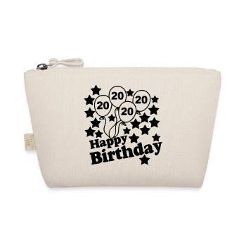20. Geburtstag , Geburtstagsgeschenk , Happy (25) - Bio-Täschchen - Natur - Vorne