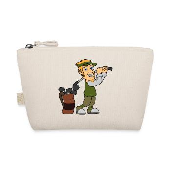 Golf Golfer - Bio-Täschchen - Natur - Vorne