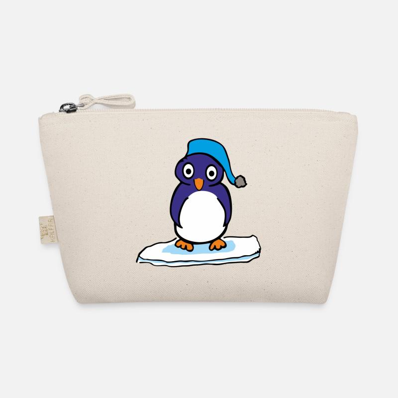 Cartoon Pinguin - Bio-Täschchen - Natur