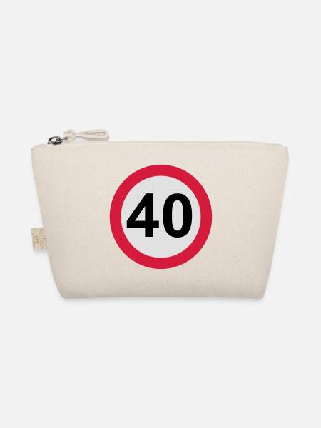40 Geburtstag - Bio-Täschchen - Natur