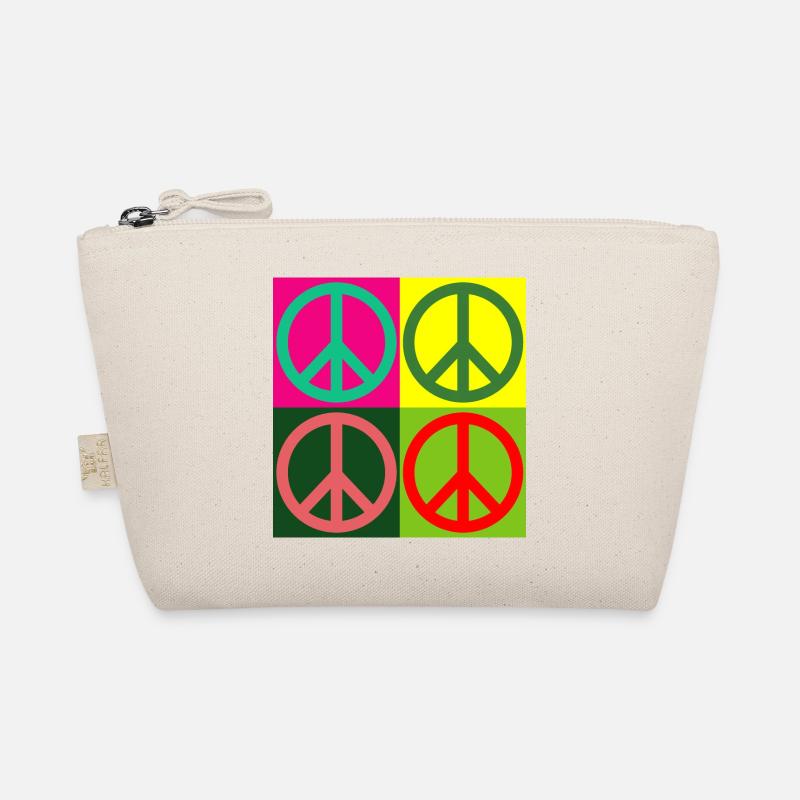 Pop Art / Comic: Peace-Zeichen - Hippies - 60s 70s Bio-Täschchen