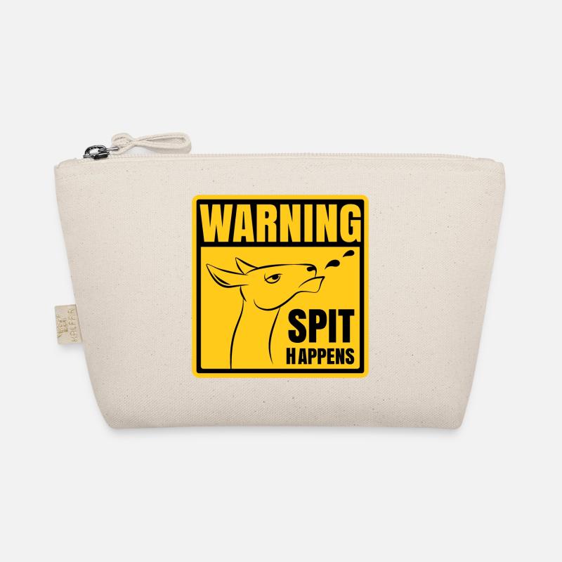 Warning - Spit happens | Funny llama design Organic Pouch