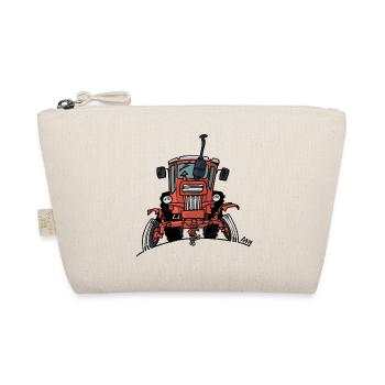 512 Alter roter Traktor - Bio-Täschchen - Natur - Vorne