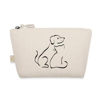 Hund Katze Freunde Tiere lieb Geschenk - Bio-Täschchen - Natur - Vorne