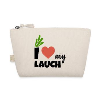 i love my Lauch | Ich liebe meinen Lauch - Bio-Täschchen - Natur - Vorne