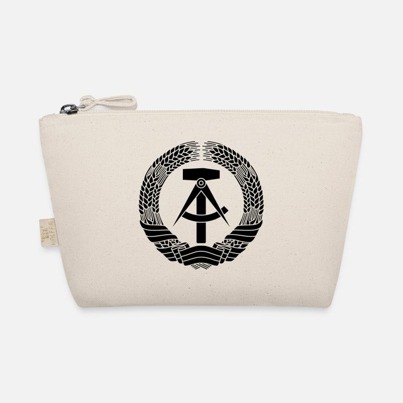 DDR Wappen (schwarz) Bio-Täschchen