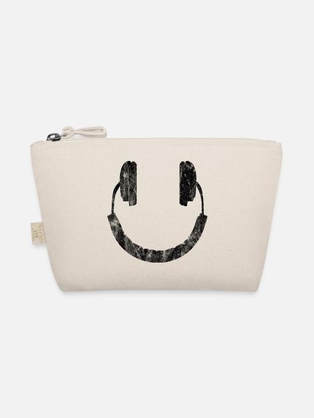 Musik - Kopfhörer - Smiley - Bio-Täschchen - Natur