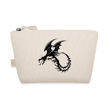 dragon tribal tattoo shape 2004 x - Organic Pouch - nature - Front