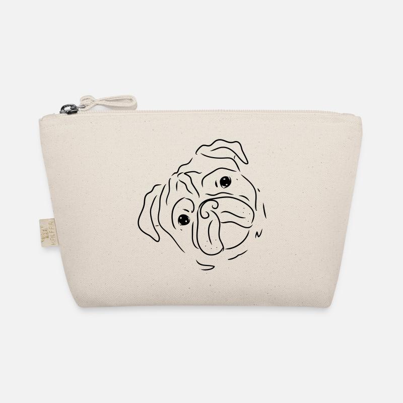 süßer Mops , Mopsgesicht , Hundebesitzer, Geschenk Bio-Täschchen