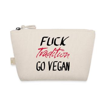 FUCK Tradition GO VEGAN - Bio-Täschchen - Natur - Vorne