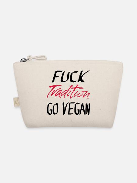 FUCK Tradition GO VEGAN - Trousse biologique - nature - Devant