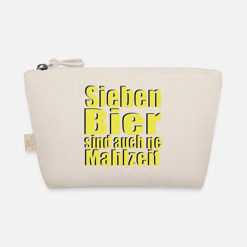 Sieben Bier sind auch ne Mahlzeit Mann Statement Bio-Täschchen