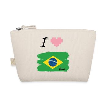 ♡ I love Brazil Tshirt ♡ - Organic Pouch - nature - Front