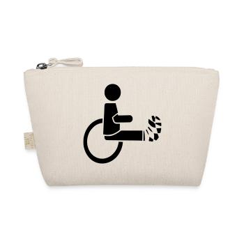 Wheelchair user with leg in plaster # - Organic Pouch - nature - Front