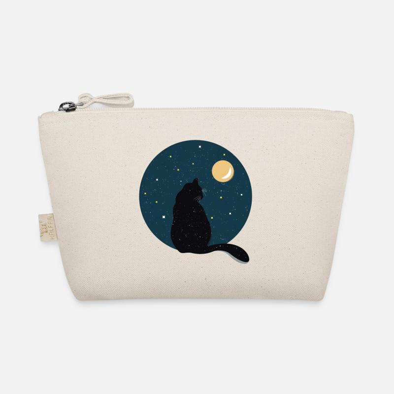 Chat noir devant la lune. Trousse biologique