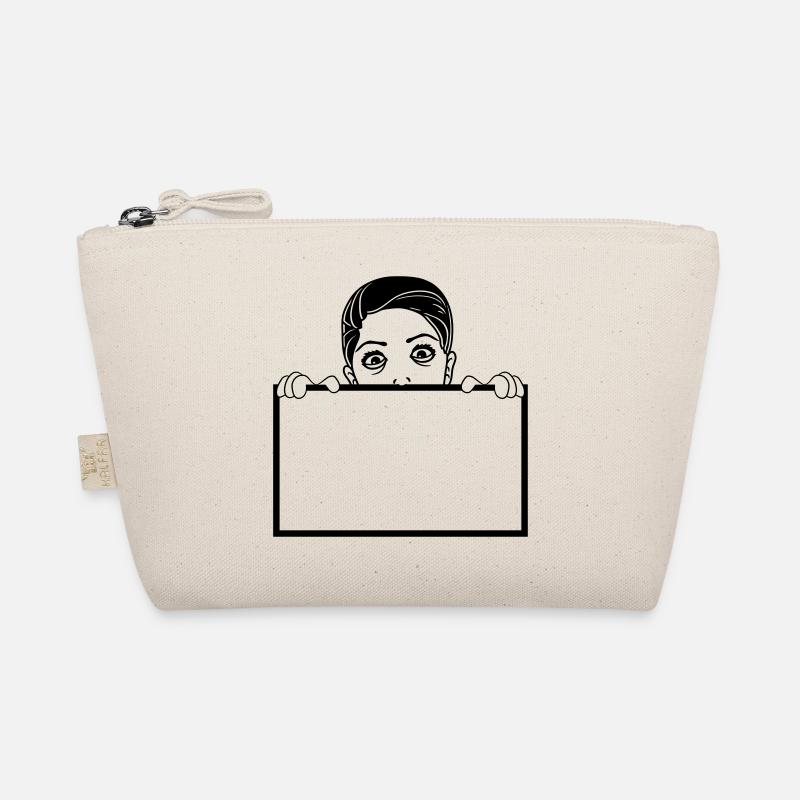 text shield hide edge wall write crazy Organic Pouch