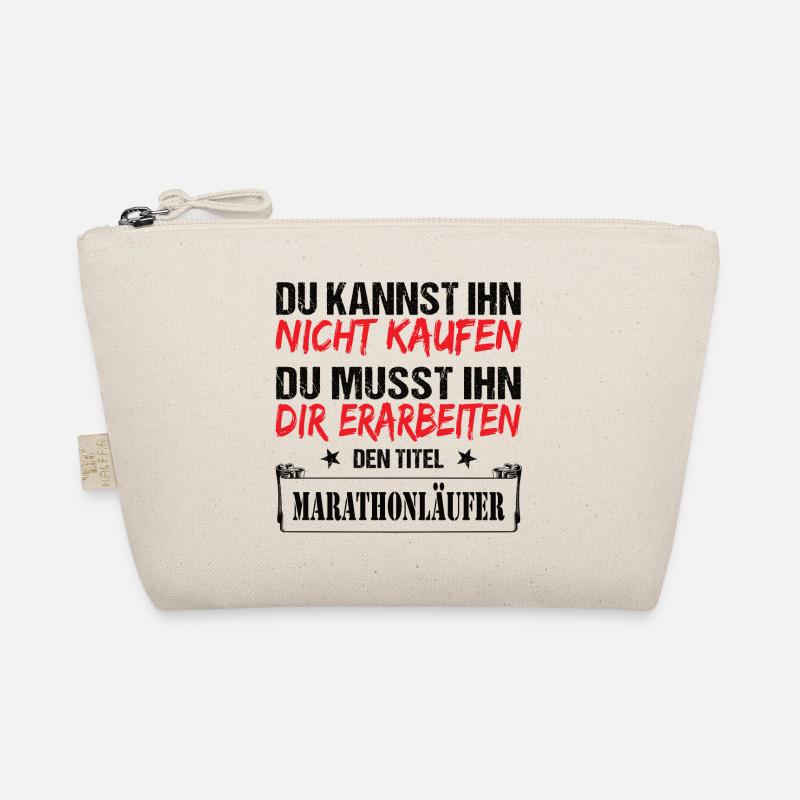 Titel Marathonläufer - Laufen - Joggen - Geschenk - Bio-Täschchen - Natur