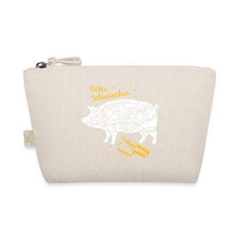 tasty piggy funny barbecue shirt gift - Organic Pouch - nature - Front