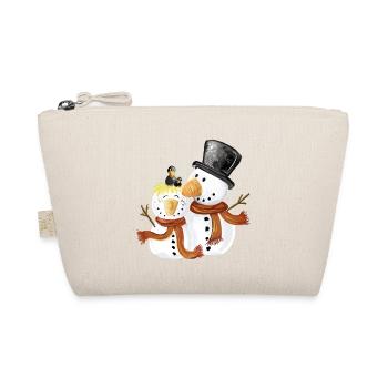 Doux bonhommes de neige i Noël cadeau d’hiver - Trousse biologique - nature - Devant