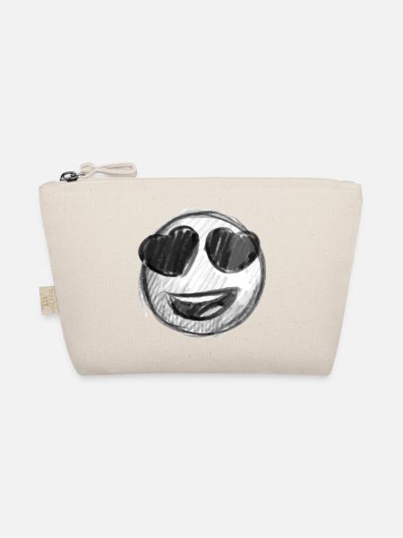 Emoji kiss heart love Emoji - Trousse biologique - nature - Devant