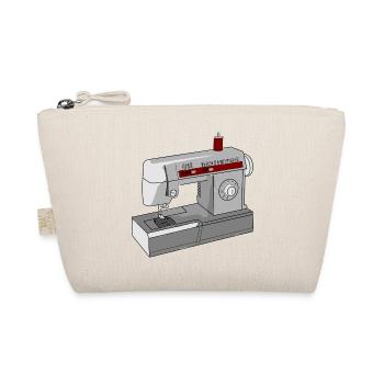 Seamless Sewing Machine Illustration - Organic Pouch - nature - Front