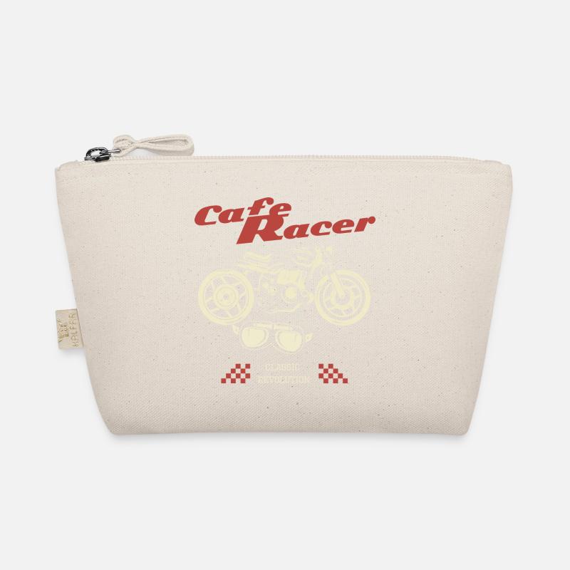 Cafe Racer Motorrad Classic Style - Bio-Täschchen - Natur