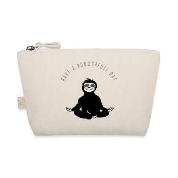 sloth animal buddha spiritual slow yoga meditation - Bio-Täschchen - Natur - Vorne
