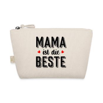 Mama ist die Beste – Geschenk zum Muttertag 2023 - Bio-Täschchen - Natur - Vorne