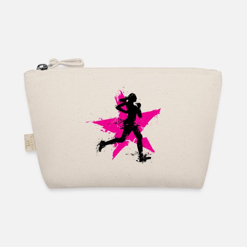 runner female with star - Organic Pouch - nature