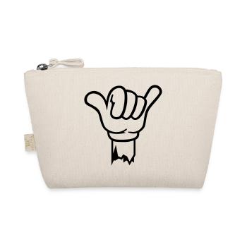 geste hand shaka - Bio-Täschchen - Natur - Vorne