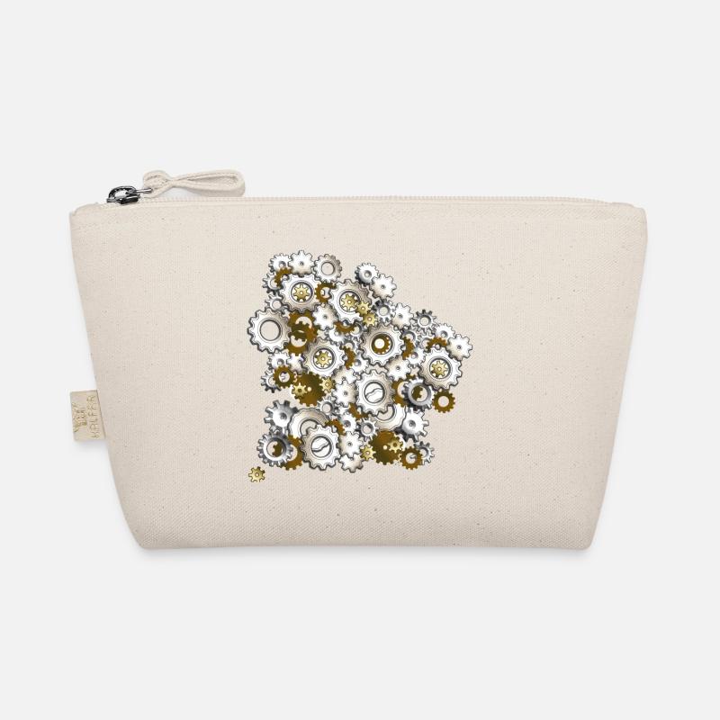 Steampunk gears - Organic Pouch - nature