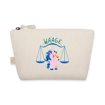 Einhorn Sternzeichen Waage - Bio-Täschchen - Natur - Vorne