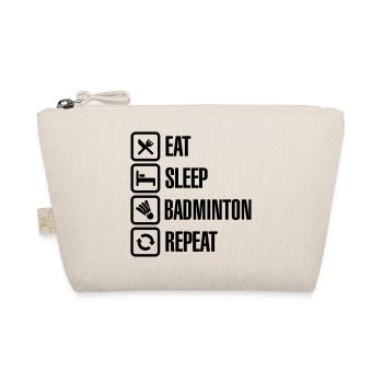 Eat Sleep Badminton Repeat - Trousse biologique - nature - Devant