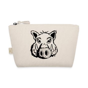Süßes Wildschwein - Wildschweine - Schwein - Comic - Bio-Täschchen - Natur - Vorne