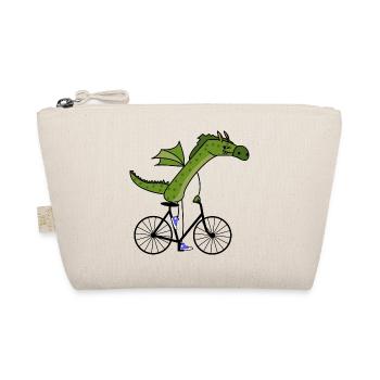 sportlicher Drache - Bio-Täschchen - Natur - Vorne