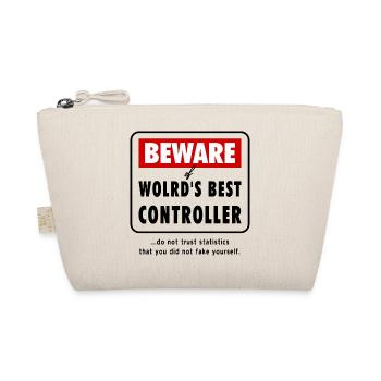 Beware of World‘s best CONTROLLER, Controlling - Bio-Täschchen - Natur - Vorne