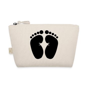 T-shirt imprimé pieds de bébé pour grossesse - Trousse biologique - nature - Devant
