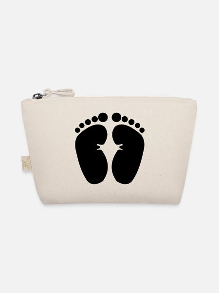 Babyfüsse für Schwangerschafts T-Shirt bedrucken - Bio-Täschchen - Natur - Vorne
