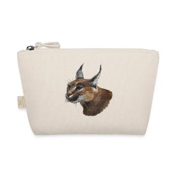 Caracal head, desert lynx, big cat - Organic Pouch - nature - Front