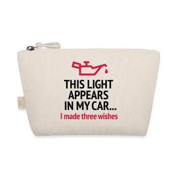 Funny blonde joke driver's license car driving oil - Organic Pouch - nature - Front