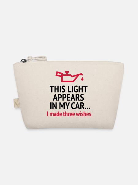 Funny blonde joke driver's license car driving oil - Organic Pouch - nature - Front