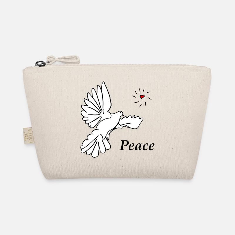 Friedenstaube weisse Taube Peace Frieden Bio-Täschchen