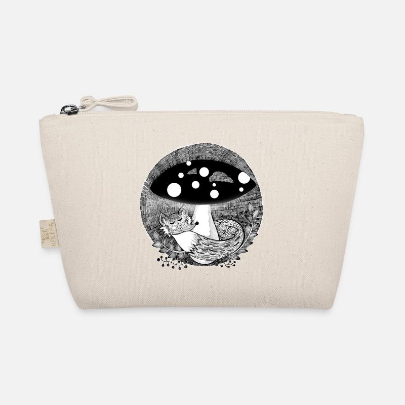 Fuchs Illustration schwarzweiß Bio-Täschchen