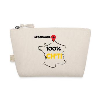 T shirt 100%ch'ti m'baraque - Trousse biologique - nature - Devant