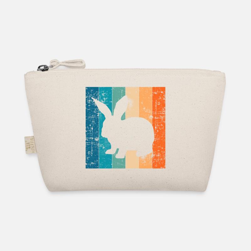 Rabbit Easter Retro Gift Organic Pouch