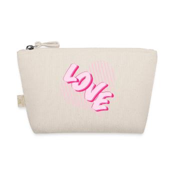 Police en forme de cœur rose néon Love - Trousse biologique - nature - Devant