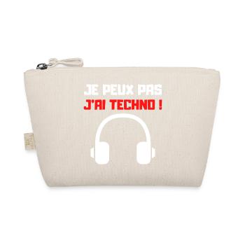 JE PEUX PAS J'AI TECHNO (NOIR) - Trousse biologique - nature - Devant