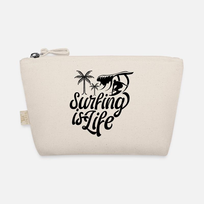 Surfen ist Leben Surfer Surf Surferin Surfing - Bio-Täschchen - Natur